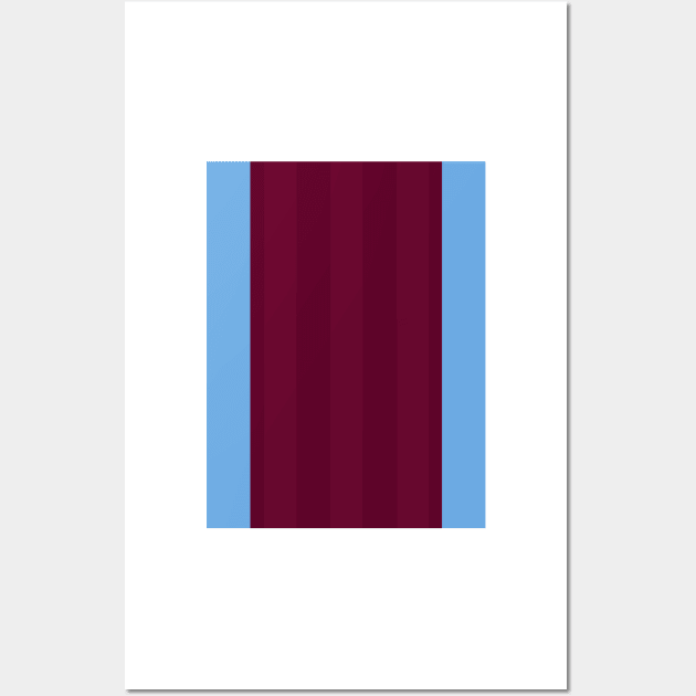 Aston Villa Retro 1984 Claret and Blue Home Wall Art by Culture-Factory